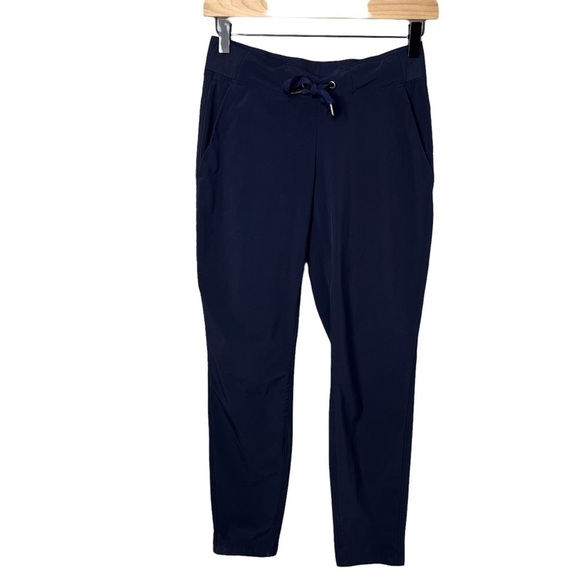 Athleta Midtown Pull On Jogger Pants Navy Blue Size 0 Travel Pants 353676 - Picture 2 of 10